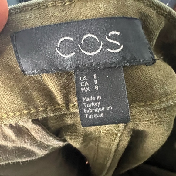COS green khaki pants trousers size 8 - Picture 5 of 8